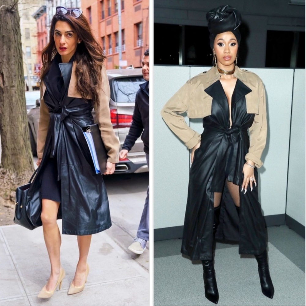 Alexander Wang "Leather And Twill Trench Coat"
